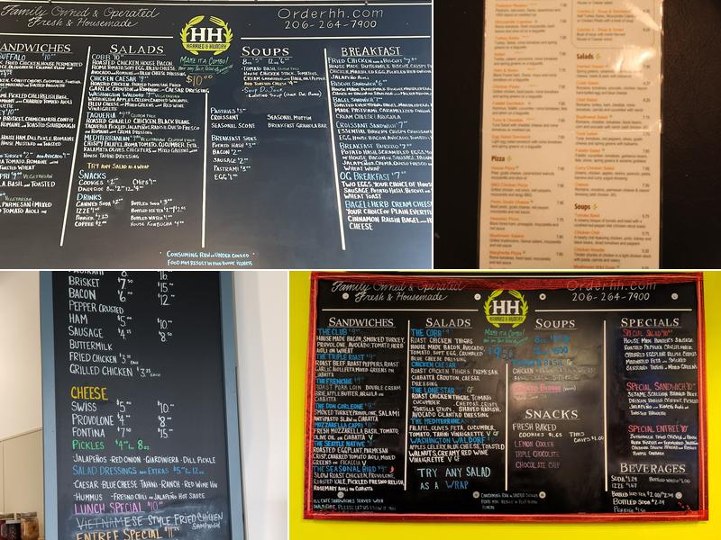 Harried & Hungry Menu