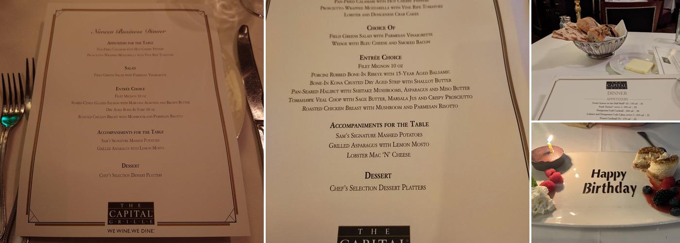 The Capital Grille Menu