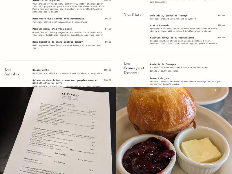 Le Pichet Menu