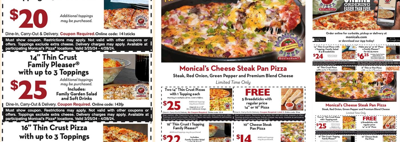 Monical's Pizza of Lafayette Menu