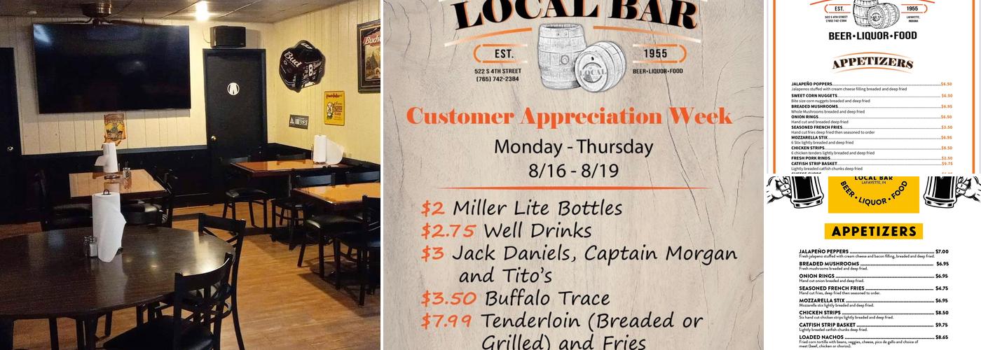 Martha Local Bar Menu