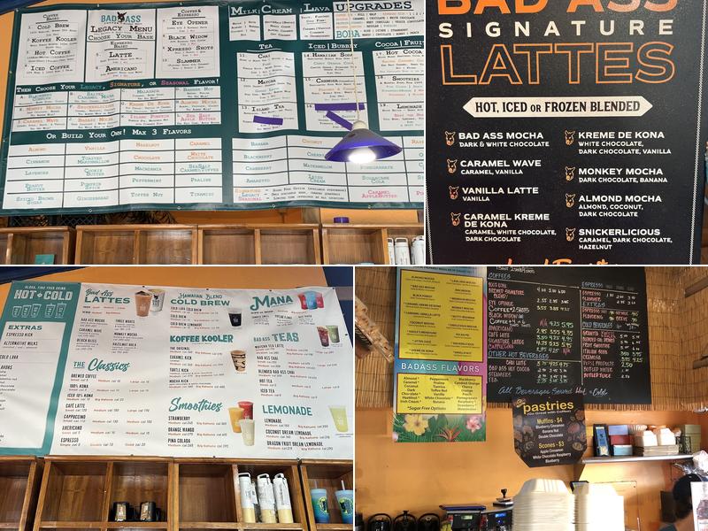 Bad Ass Coffee Menu