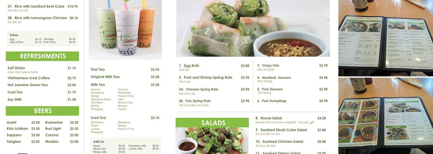 Green Leaf Vietnamese Cuisine Menu