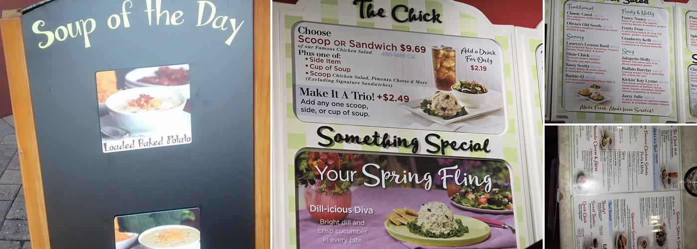Chicken Salad Chick Menu