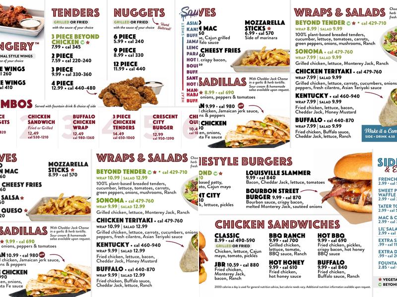 WOW Cafe Menu