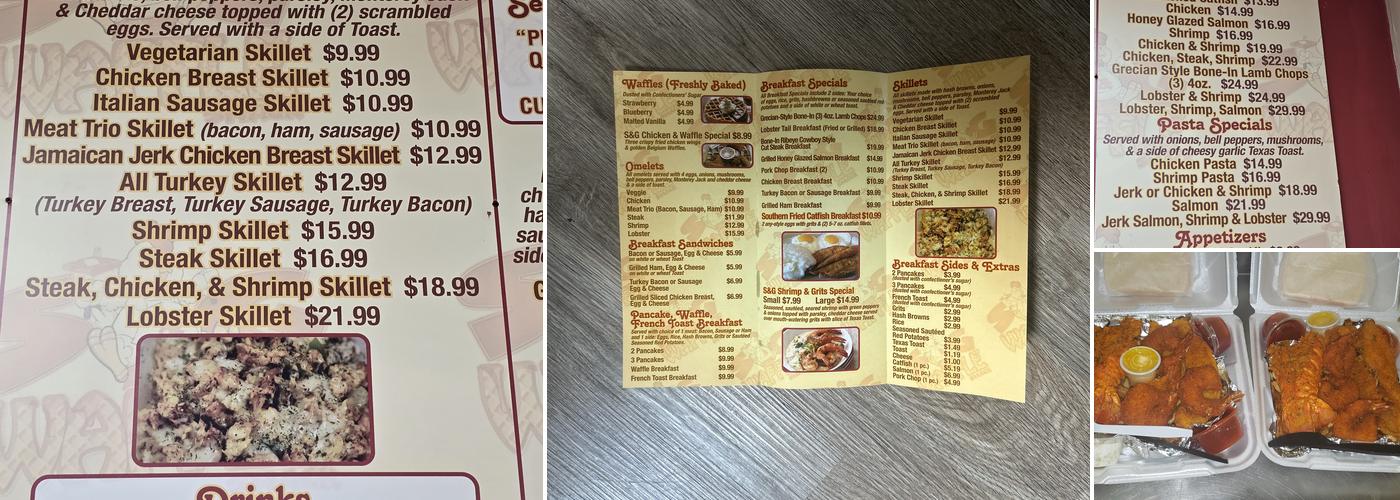 S & G Waffle shack Menu