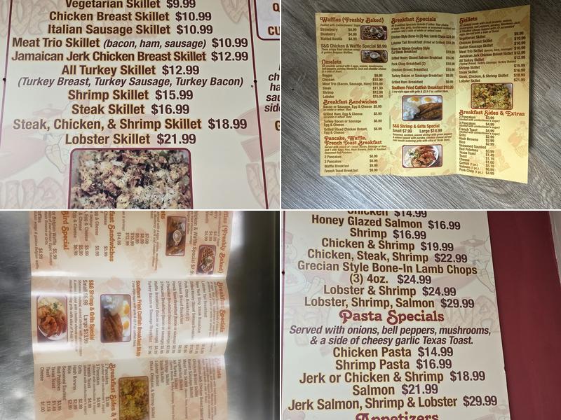 S & G Waffle shack Menu