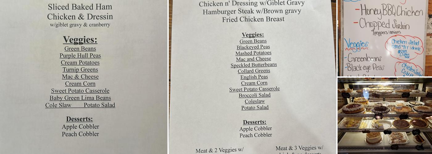 General's Cafe Menu