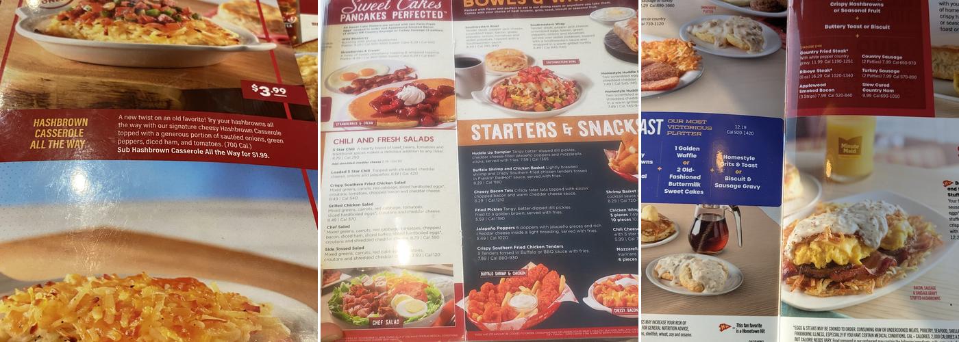 Huddle House Menu