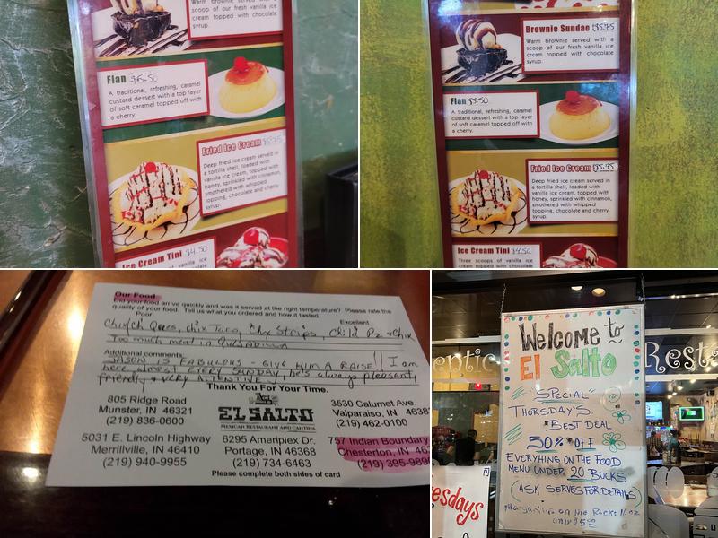 El Salto Mexican Restaurant Menu
