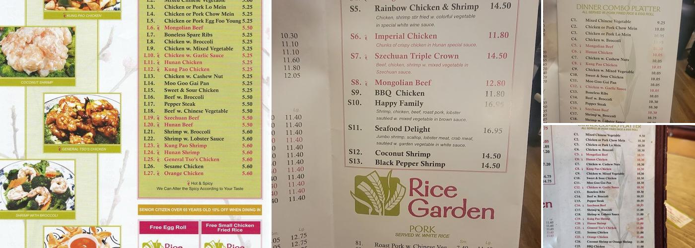 Rice Garden Menu