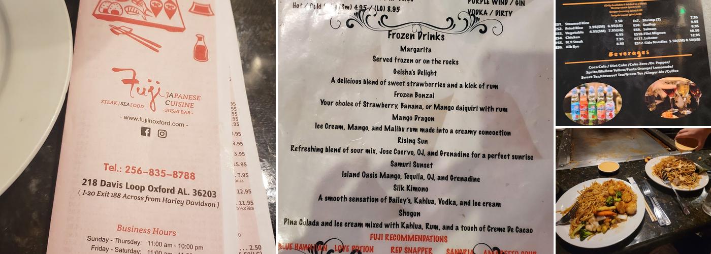 Fuji Japanese Cuisine Menu