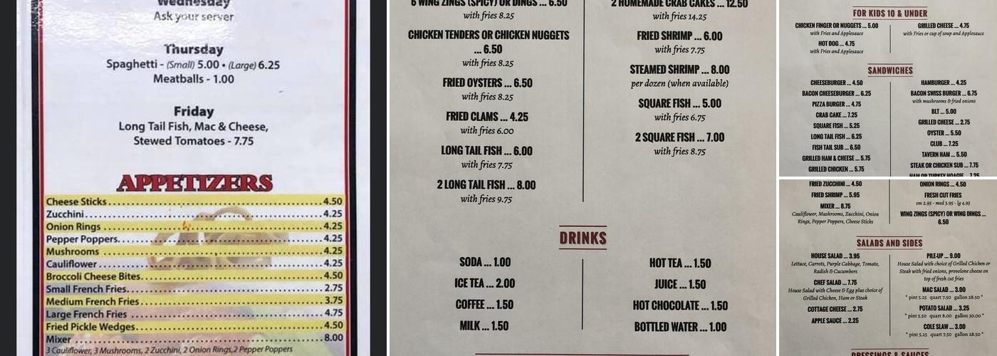 K Bar Menu