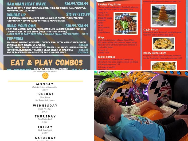 Deep Creek Fun Zone Menu