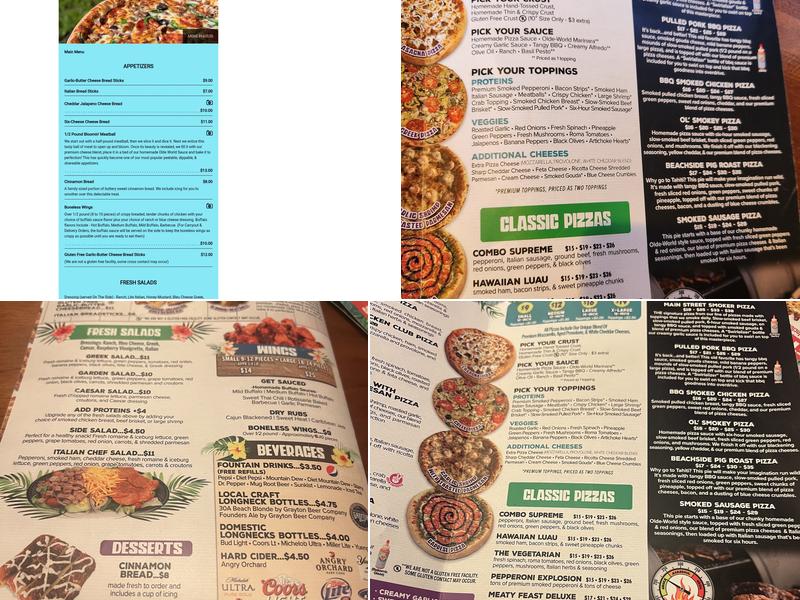 Merlins Pizza Menu