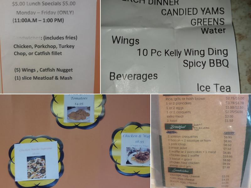 Kelly's Soul Kitchen Menu