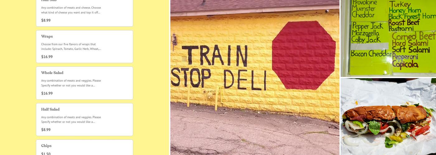 Trainstop deli Menu