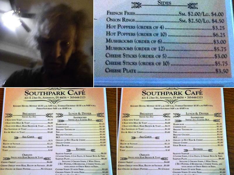 South Park Cafe Menu