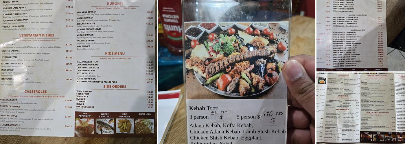 Ali Baba Grill Cafe Menu