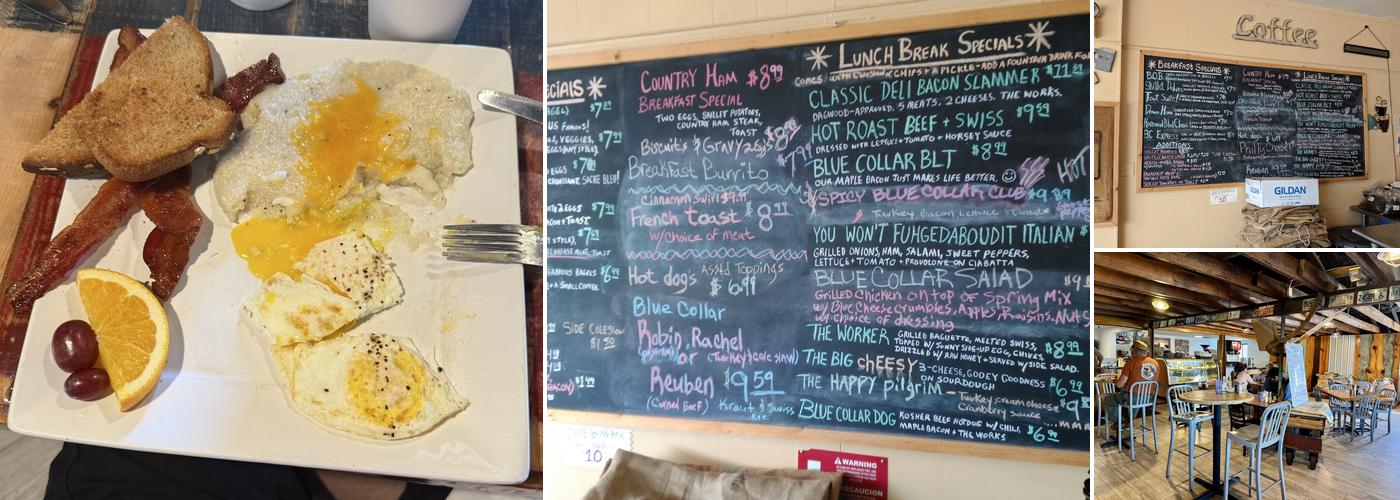 Blue Collar Cafe Menu