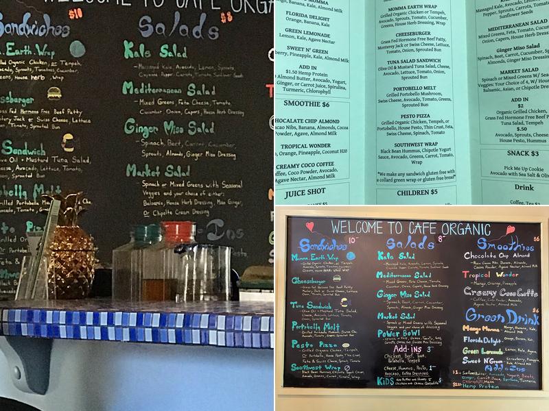 Golden Almond Organic To-Go Cafe Menu