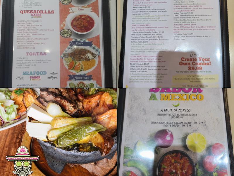 Sabor A Mexico Menu
