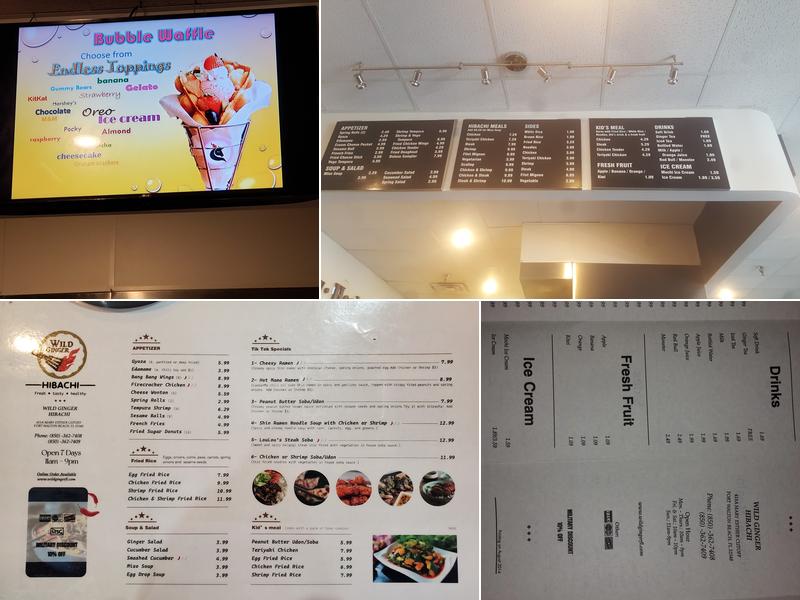 Wild Ginger Menu