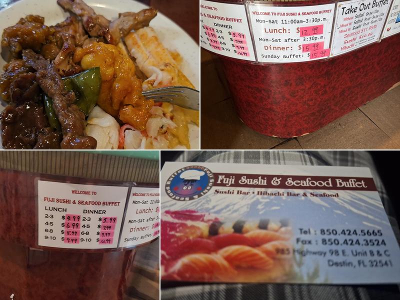 Fuji Sushi & Seafood Buffet Menu