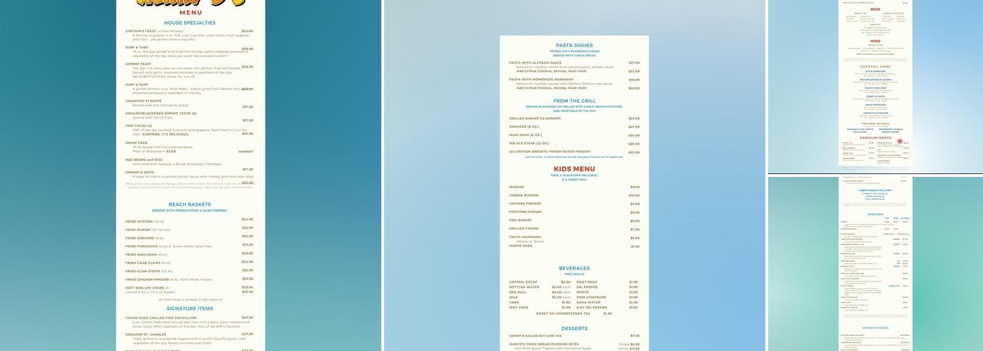Kenny D's Menu