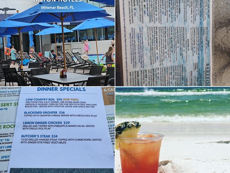 Barefoot's Beachside Bar & Grill Menu
