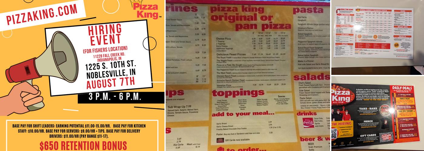 Pizza King Menu