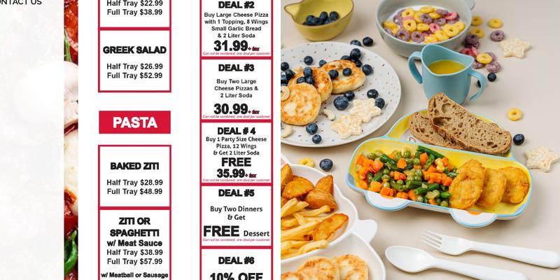 Starr's Pizza Menu