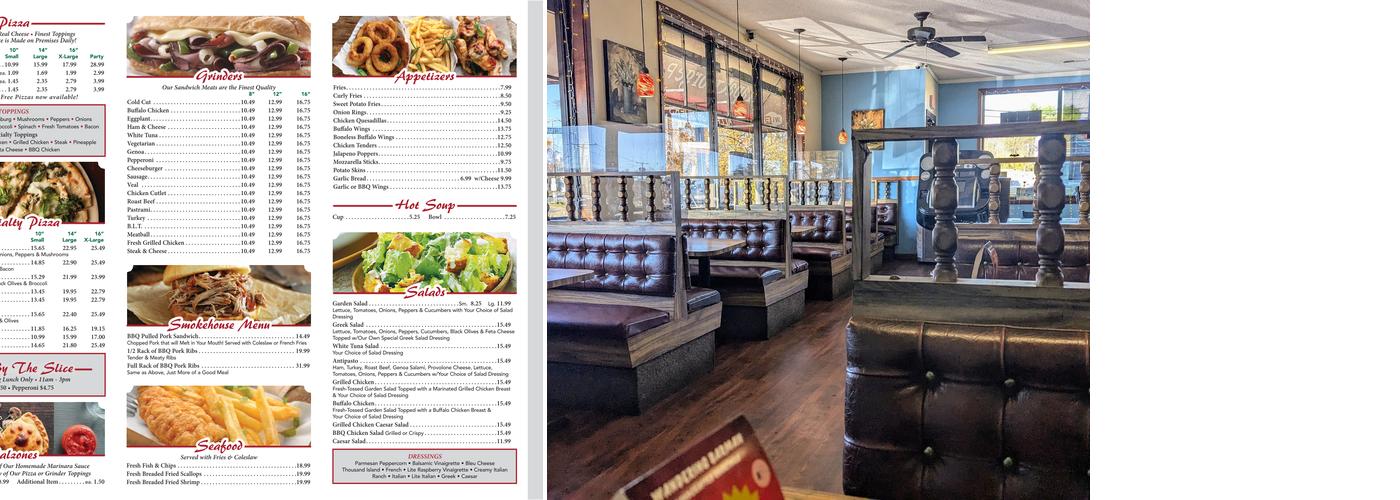 Papa George Pizza Menu