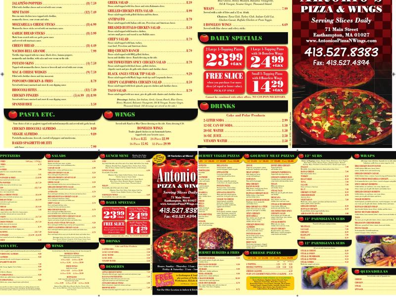 Antonio's Pizza & Wings Menu