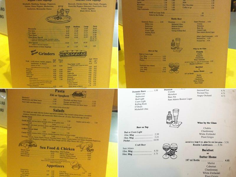 Pizza House Menu