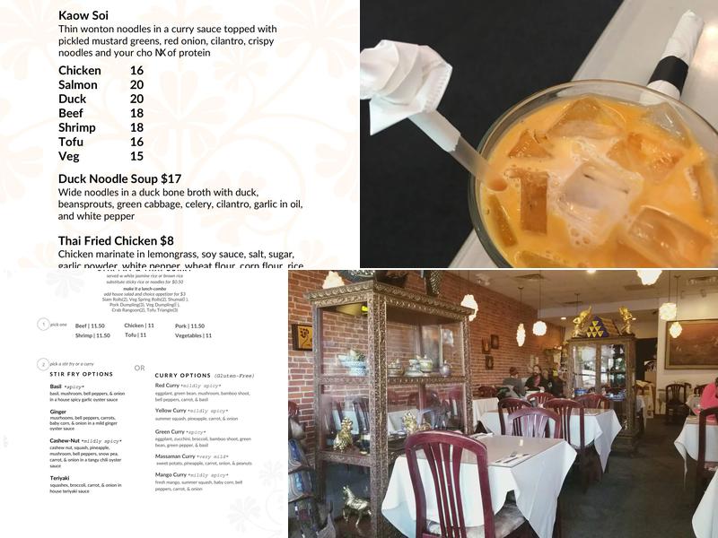 Thai Blue Ginger Menu