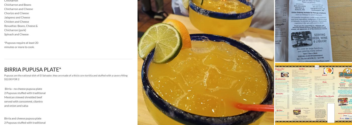 El Comalito (Amherst) Menu