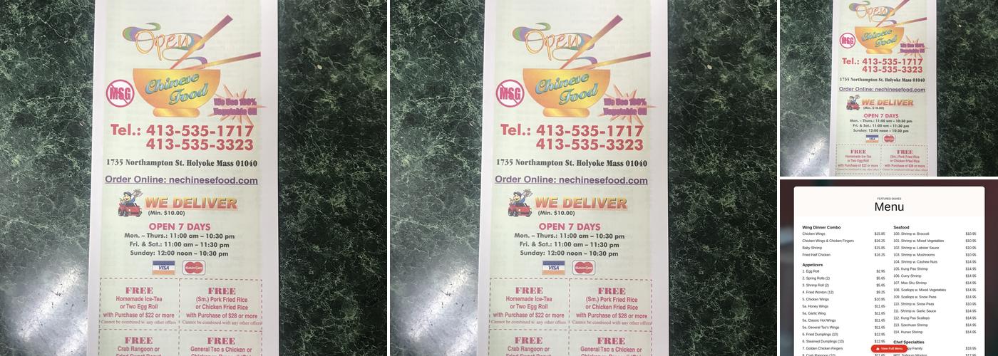 Golden Chopsticks Menu