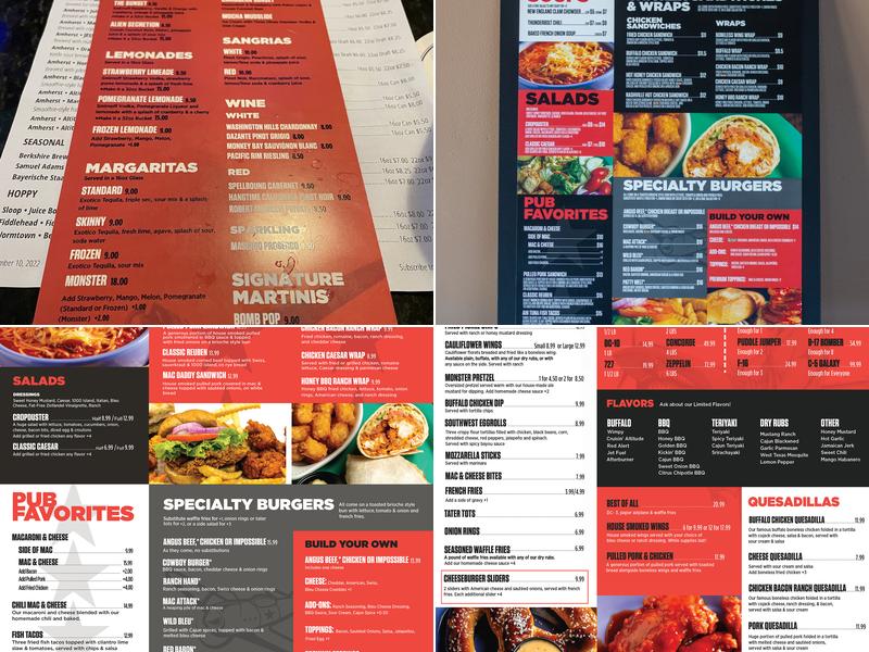 Hangar Pub and Grill Menu