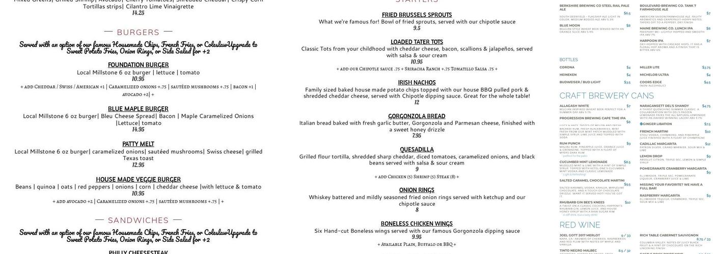 BridgeSide Grille Menu