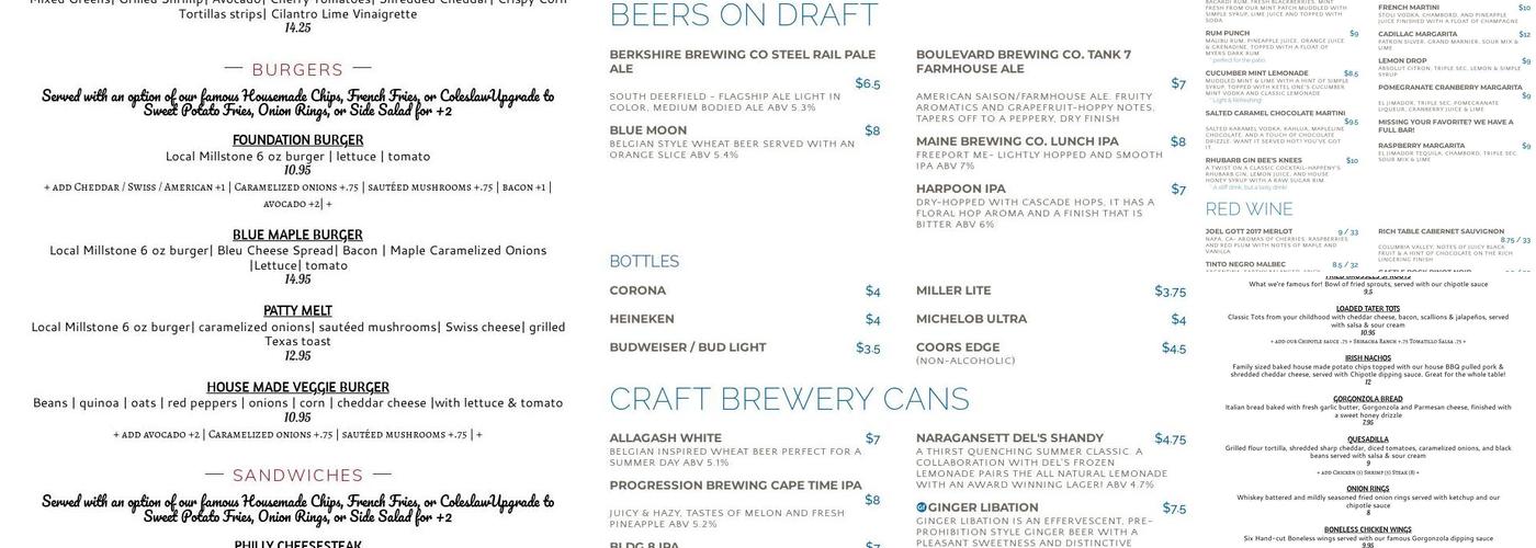 BridgeSide Grille Menu