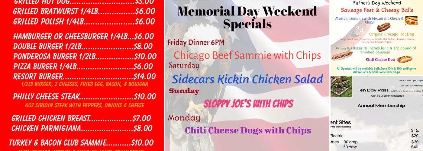 Grillin'N'Chillin Snack Shop Menu