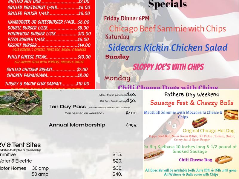 Grillin'N'Chillin Snack Shop Menu
