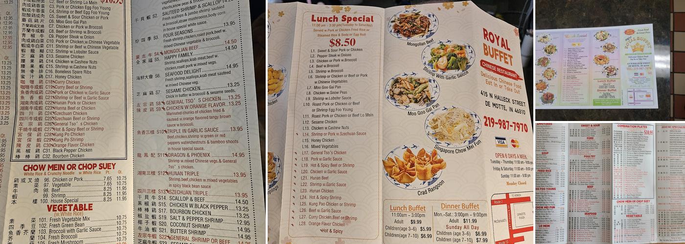 Royal Buffet Menu