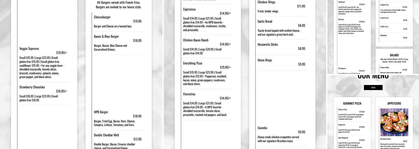 Maynard Pizza & Bar Menu
