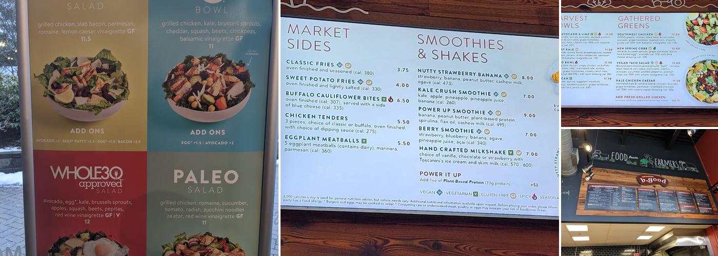B.GOOD Menu