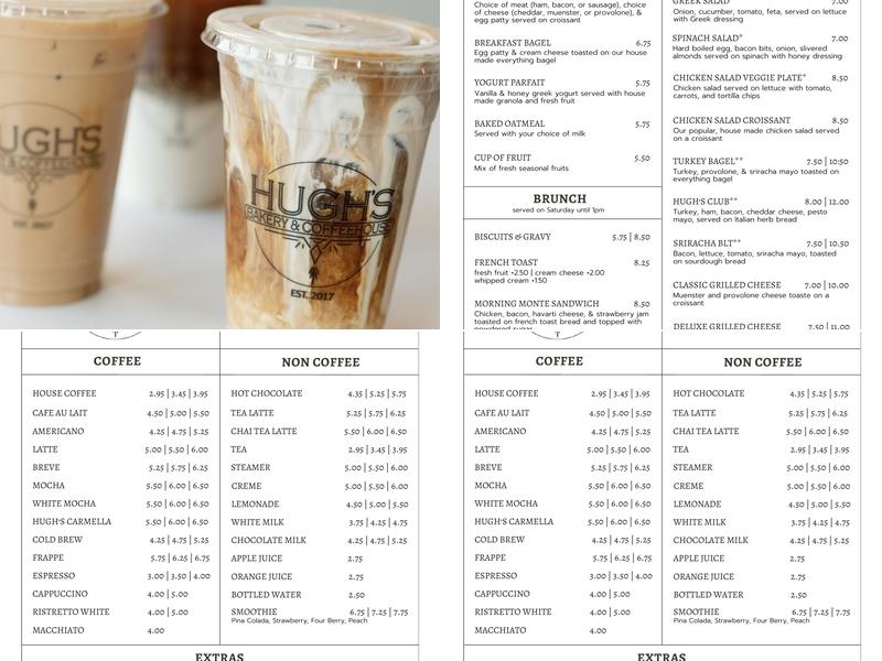 Hugh's Bakery & Coffeehouse LLC Menu