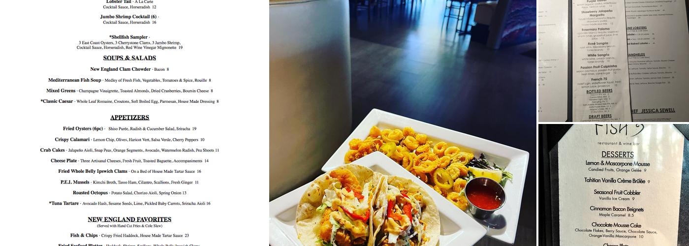 Fish Restaurant & Wine Bar Menu