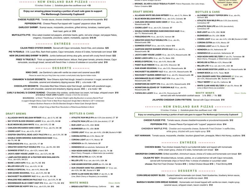 Firefly's BBQ Menu