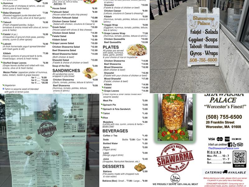 Shawarma Palace Menu